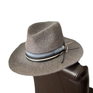 Gray Wool Fedora Hat - New Condition